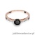 Pierścionek W066 Czarny Diament 0,50ct różowe złoto