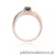 Pierścionek W066 Czarny Diament 0,50ct różowe złoto