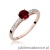 Pierścionek W066 Granat 0,60ct różowe złoto