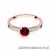 Pierścionek W066 Granat 0,60ct różowe złoto