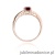 Pierścionek W066 Granat 0,60ct różowe złoto