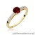 Pierścionek W066 Granat 0,60ct żółte złoto