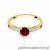 Pierścionek W066 Granat 0,60ct żółte złoto