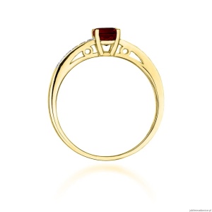 Pierścionek W066 Granat 0,60ct żółte złoto