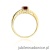Pierścionek W066 Granat 0,60ct żółte złoto