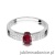 Pierścionek W067 Rodolit 0,50ct białe złoto
