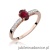 Pierścionek W067 Rodolit 0,50ct różowe złoto