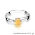 Pierścionek W068 Cytryn 0,60ct białe złoto