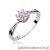 Pierścionek W072 Różowy Topaz 0,13ct białe złoto