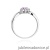 Pierścionek W072 Różowy Topaz 0,13ct białe złoto