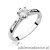 Pierścionek W074 Biały Szafir 0,60ct białe złoto