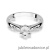 Pierścionek W074 Biały Szafir 0,60ct białe złoto