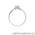 Pierścionek W074 Biały Szafir 0,60ct białe złoto