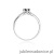 Pierścionek W074 Czarny Diament 0,50ct białe złoto