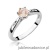 Pierścionek W074 Morganit 0,40ct białe złoto