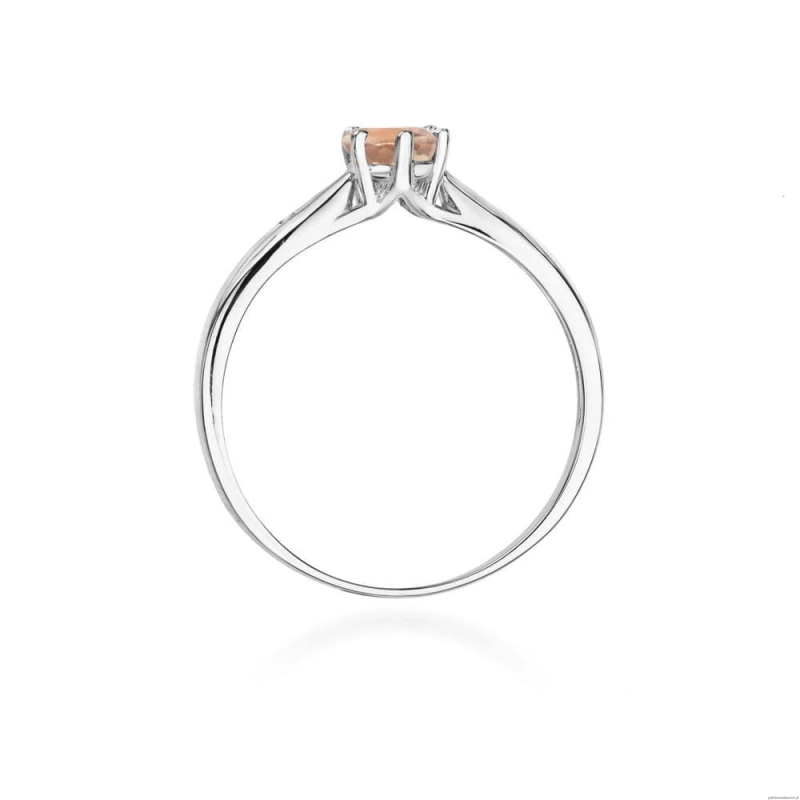 Pierścionek W074 Morganit 0,40ct białe złoto