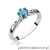 Pierścionek W074 Topaz London Blue 0,50ct białe złoto