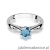 Pierścionek W074 Topaz London Blue 0,50ct białe złoto