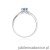Pierścionek W074 Topaz London Blue 0,50ct białe złoto