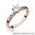 Pierścionek W074 Biały Szafir 0,60ct różowe złoto