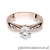 Pierścionek W074 Biały Szafir 0,60ct różowe złoto