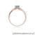Pierścionek W074 Topaz London Blue 0,50ct różowe złoto