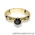 Pierścionek W074 Czarny Diament 0,50ct żółte złoto