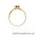 Pierścionek W074 Czarny Diament 0,50ct żółte złoto
