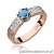 Pierścionek W075 Topaz London Blue 0,50ct różowe złoto