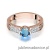 Pierścionek W075 Topaz London Blue 0,50ct różowe złoto