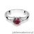 Pierścionek W0076 Rodolit 0,60ct białe złoto