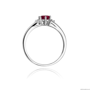 Pierścionek W0076 Rodolit 0,60ct białe złoto