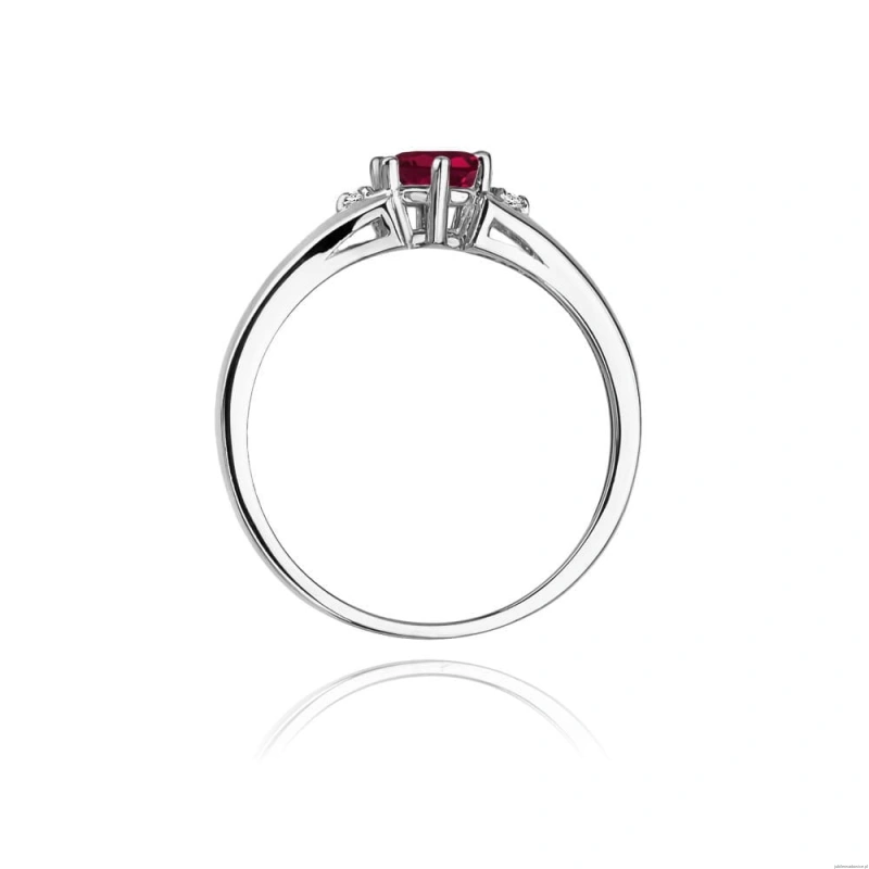 Pierścionek W0076 Rodolit 0,60ct białe złoto
