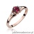 Pierścionek W0076 Rodolit 0,60ct różowe złoto