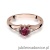 Pierścionek W0076 Rodolit 0,60ct różowe złoto