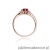 Pierścionek W0076 Rodolit 0,60ct różowe złoto