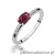 Pierścionek W077 Rodolit 0,50ct białe złoto