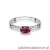 Pierścionek W077 Rodolit 0,50ct białe złoto