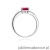 Pierścionek W077 Rodolit 0,50ct białe złoto
