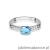 Pierścionek W077 Topaz 0,50ct białe złoto