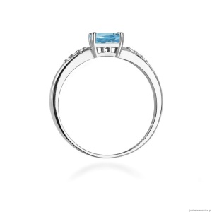 Pierścionek W077 Topaz 0,50ct białe złoto