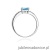 Pierścionek W077 Topaz 0,50ct białe złoto