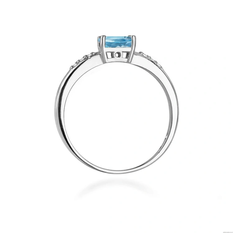 Pierścionek W077 Topaz 0,50ct białe złoto
