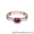 Pierścionek W077 Rodolit 0,50ct różowe złoto