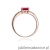Pierścionek W077 Rodolit 0,50ct różowe złoto