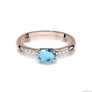 Pierścionek W077 Topaz 0,50ct różowe złoto