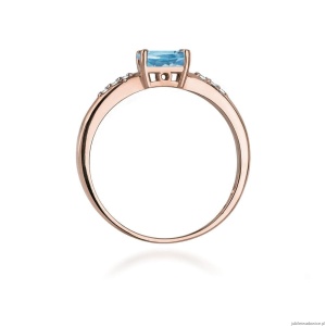 Pierścionek W077 Topaz 0,50ct różowe złoto