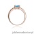 Pierścionek W077 Topaz 0,50ct różowe złoto