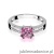 Pierścionek W079 Różowy Topaz 1,10ct białe złoto