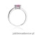Pierścionek W079 Różowy Topaz 1,10ct białe złoto